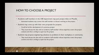 Guidance Video For Final Year Projects