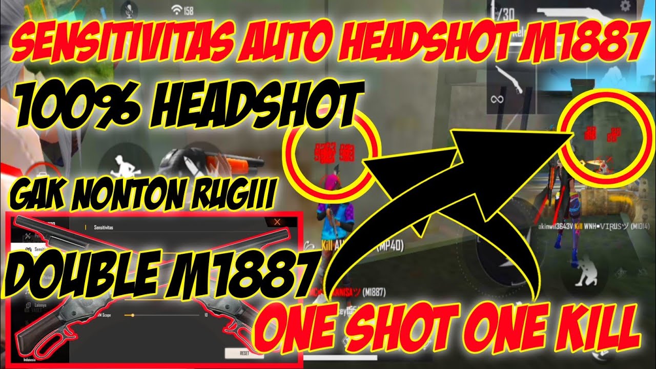 SENSITIVITAS AUTO HEADSHOT M1887 FREE FIRE!!-SENSITIVITAS ...
