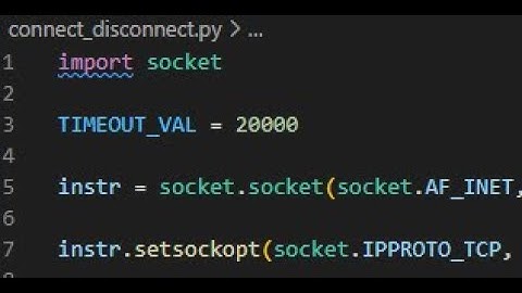 Connect to Your Instrument Using Sockets and Python