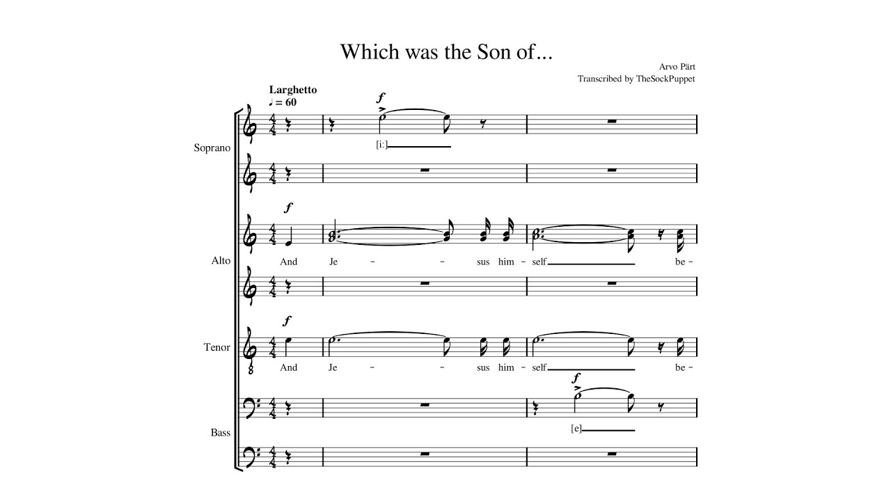 Arvo Pärt: Which Was the Son of ...