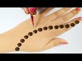 डॉट्स से आसान मेहँदी डिज़ाइन लगाना सीखे  - 3 Full Hand Mehndi Design from Mehndi Dots!