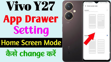 vivo y27 app drawer setting kaise use kare | how to use app drawer setting on vivo y27 | app drawer
