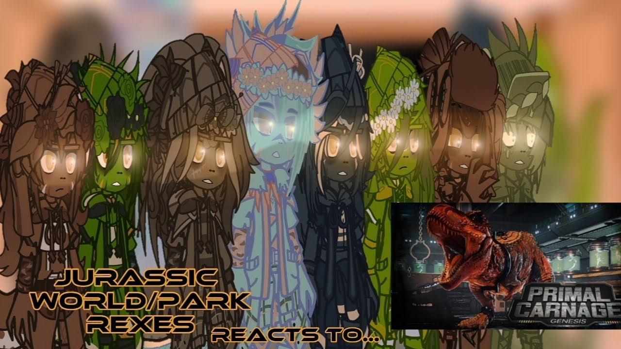 Jurassic World/Park Rexes + Wenaka Reacts to P.C.E Rex ||Jurassic React||Gacha Club||W.G.N 2.0