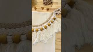Make simple but beautiful decorations on your pillow. Do you love it? #eousemacrame #macramemaker