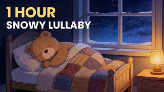 1 Hour Snowy Window Lullaby ❄️ Ollie the Bear Sleeps | Soft Celesta Baby Sleep Music screenshot 3