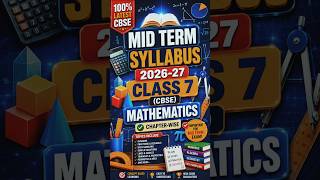 syllabus of maths 7th / Maths syllabus class7th midterm 2026-27#cbse #maths #syllabus #class7