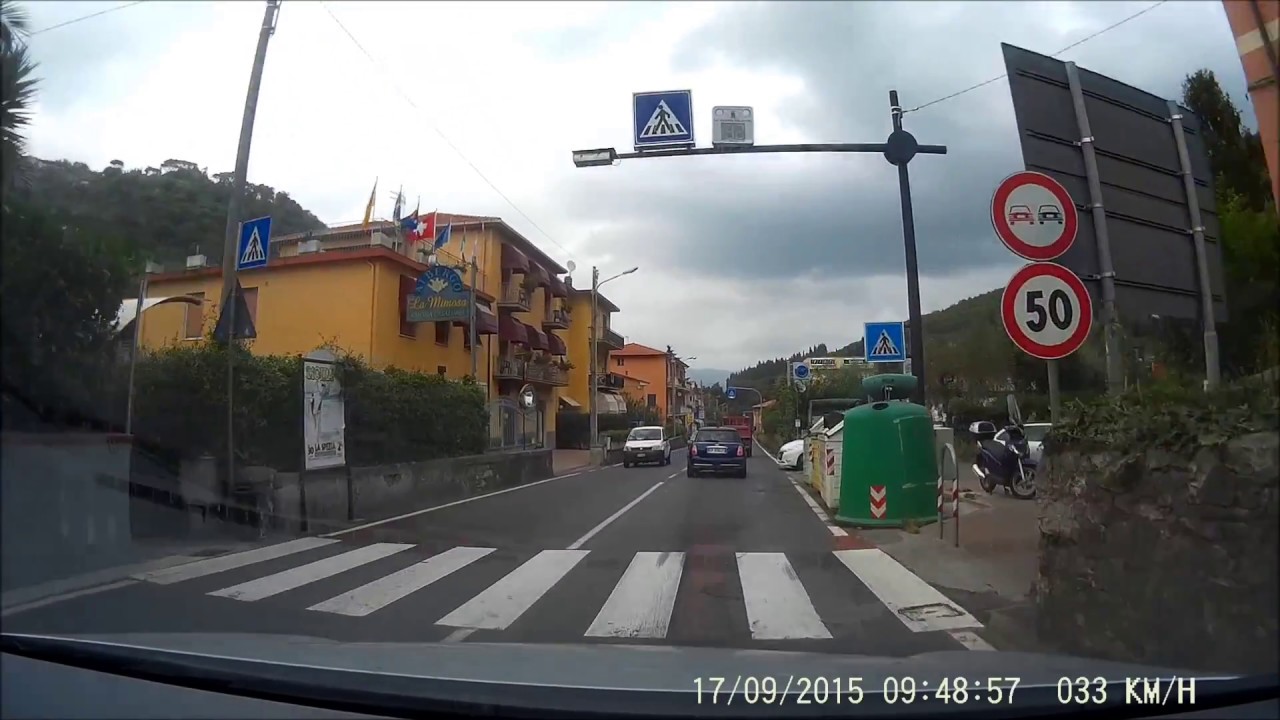 Driving in ITALY: Small town Lerici to highway A15. Liguria - YouTube
