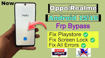 Android 15 & 16 Frp Bypass | Oppo OnePlus Realme Frp Bypass | [*#899#] Not Working Without Pc |