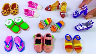 DIY How to Make Polymer Clay Miniature Cute Shoes | DIY Miniature Footwear | Clay creations Ideas