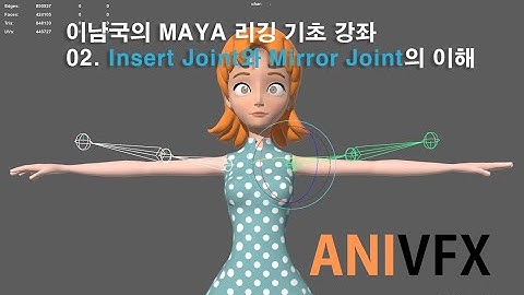 MAYA 리깅 왕초보 02. Insert Joint와 Mirror Joint의 이해 / 이남국의  Maya 강좌