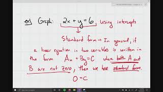 MAT090 Chapter 4 Section 3 Graph with Intercepts