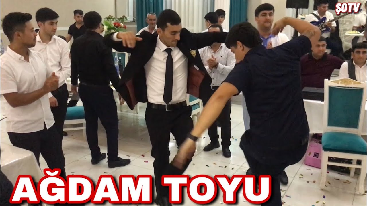 Bəyin dostlarından mükəmməl ritim rəqsi - Ağdam toyu