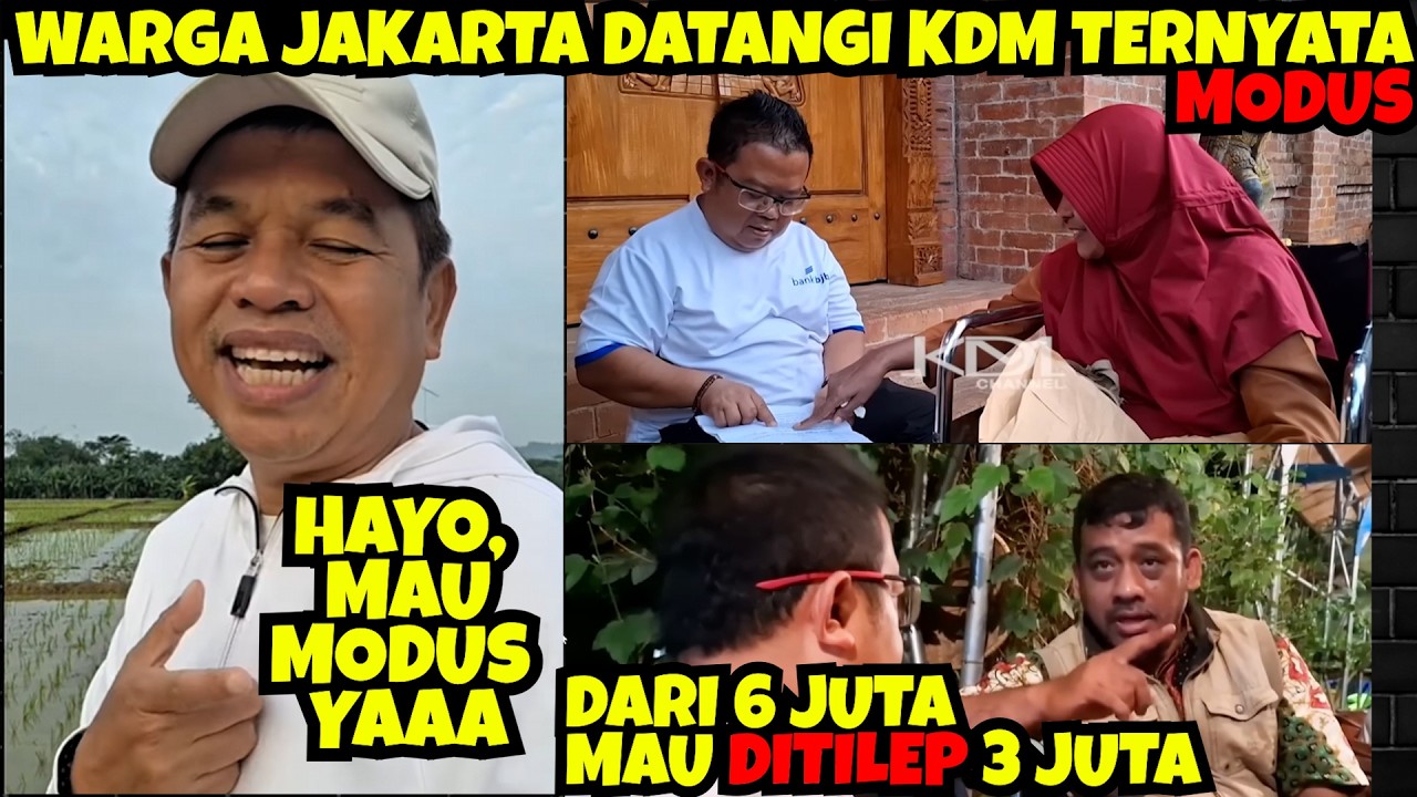 Dus Modus, Warga Jakarta Datang ke KDM Minta Bantuan Ternyata MODUS. Pantes Netizen Curiga