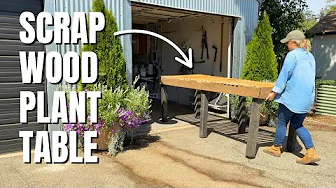 Making a Plant Table Out of Wood Scraps! 🔨💪🏼🛠️