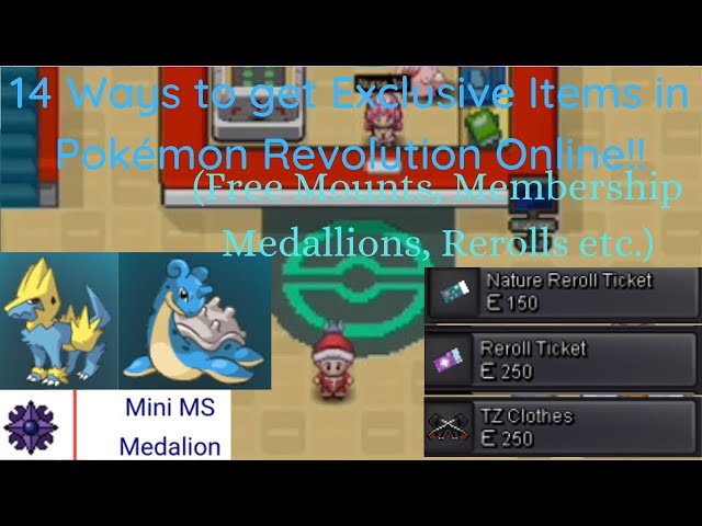 14 Ways to get Exclusive Items in Pokmon Revolution Online! (Mounts,  Membership and MUCH MORE)!! - YouTube