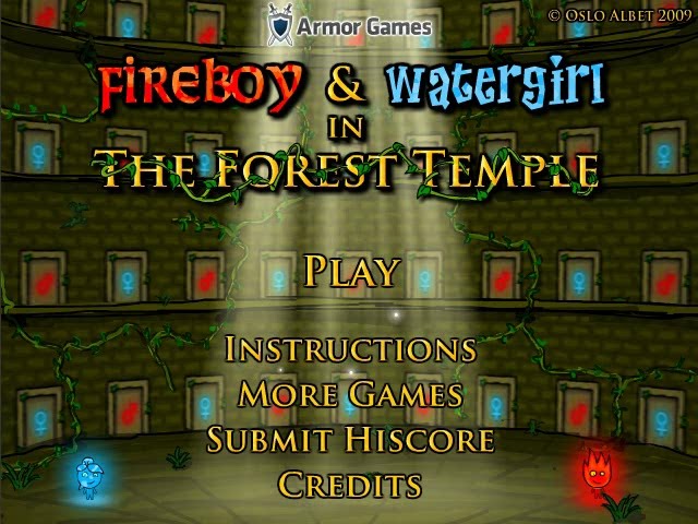 Jogos da água e do fogo 1 Fireboy and Watergirl in The Forest Temple Full 