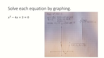 9 3 Solving Quadratic Equations by Graphing