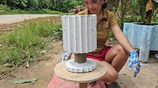 I Made a Beautiful Cement Flower Pot Using PVC Pipes | DIY Cement Craft
