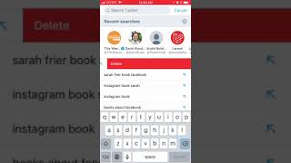 How to DELETE SEARCH HISTORY on TWITTER app?