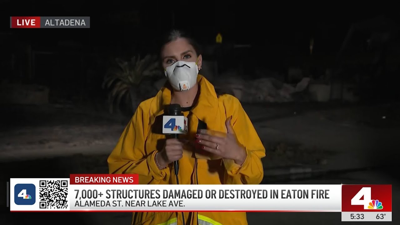 Dana Williams-- Reporting for NBC LA at the Eaton Fire