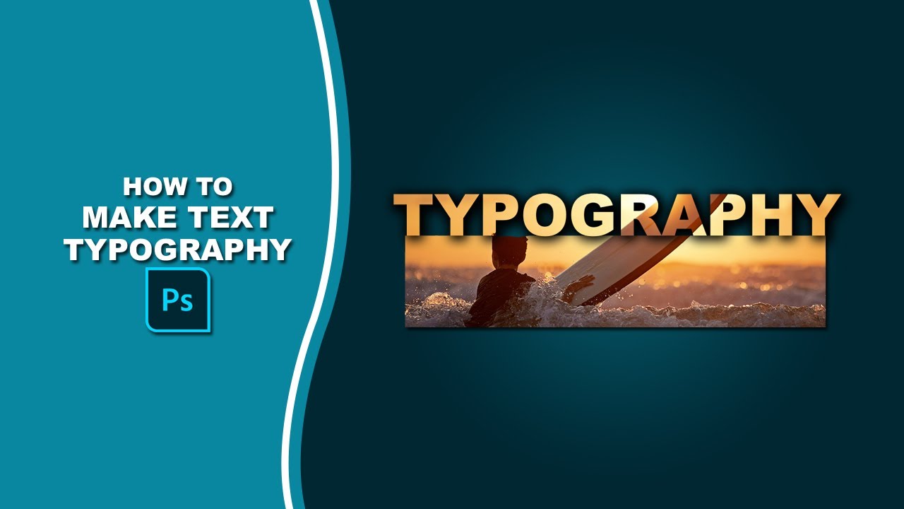 How to make text typography in Photoshop - YouTube