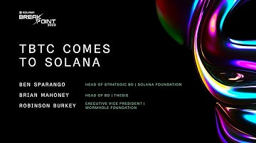 Breakpoint 2023: tBTC comes to Solana