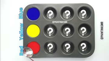 Mixing three primary colors to create 9 colors 🎨#satisfying #paintmixing #colormixing