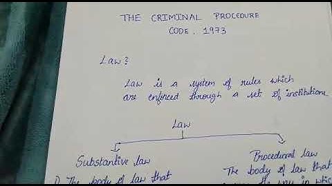 The criminal procedure code,1973 part 1