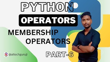 MEMBERSHIP OPERATORS  operator part - 6