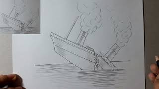 Como desenhar o naufrágio do Titanic