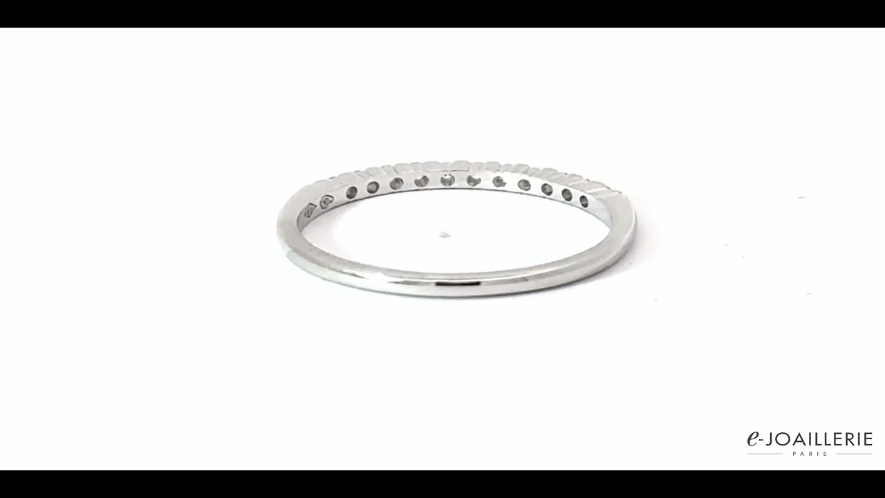 www.e-joaillerie.com - Alliance or blanc 18 carats et diamants 0,10