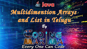 Java Multidimention Arrays and List in telugu with Animation from coding maxima with animations.