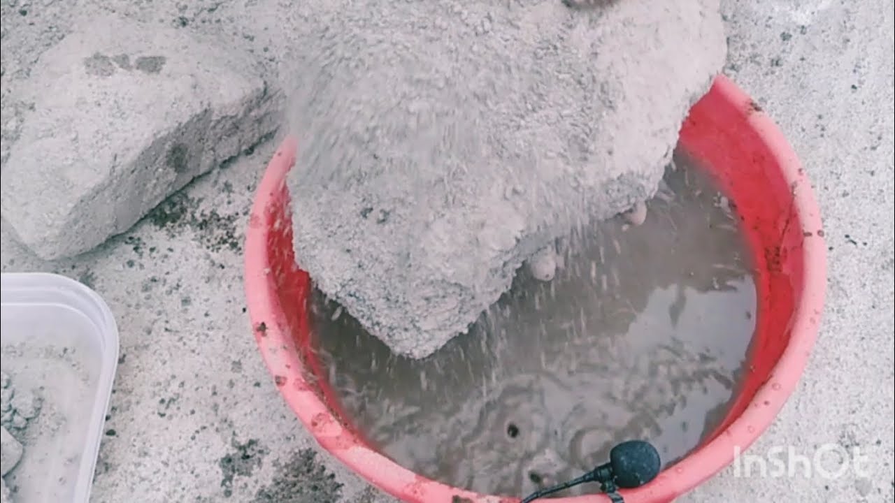 ASMR pure concrete sand water crumbling 💧💧💧 YouTube
