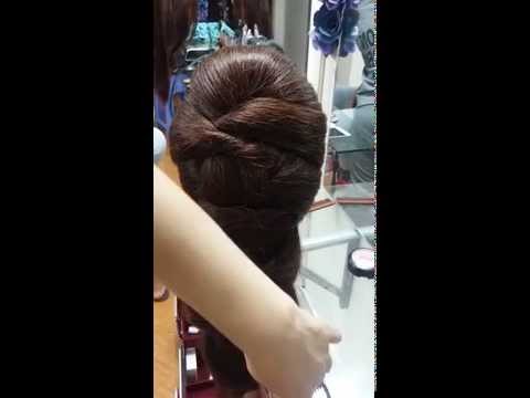 Video Dạy học bới tóc cô dâu chuyên nghiệp: Cách ốp tay Part... - youtube