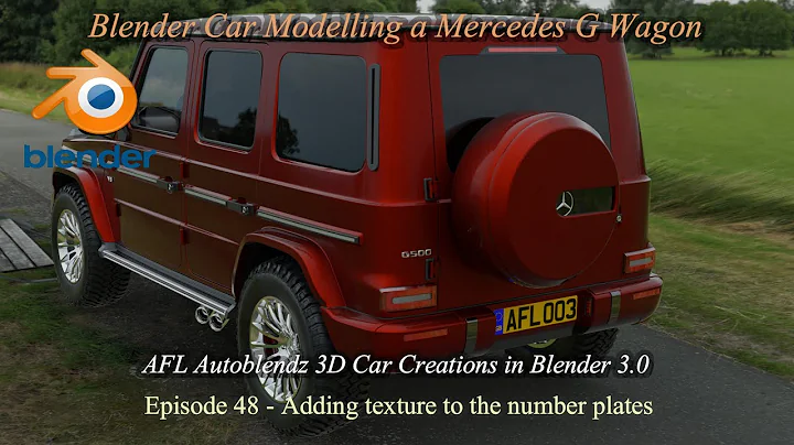 How to model 3D Cars in Blender 3.0 Mercedes G Wagon Episode 48 - Adding texture to number plates