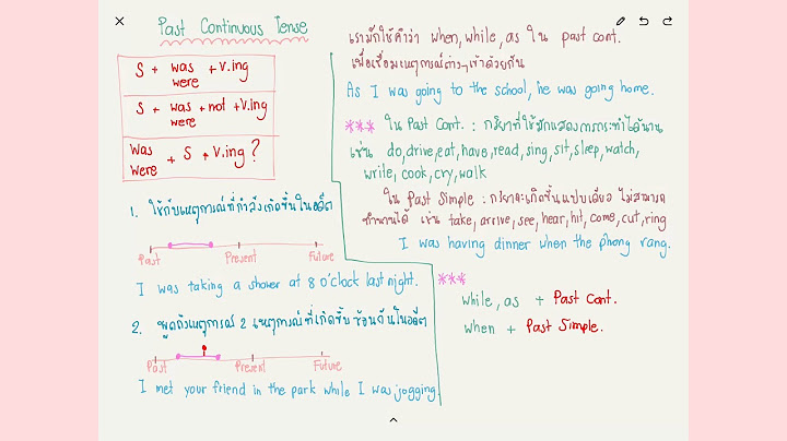 ตัวอย่าง ประโยค past simple continuous