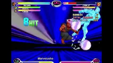 MvC2 Combos Hayato - Akuma  - Thanos 80% 90% 100% Damage