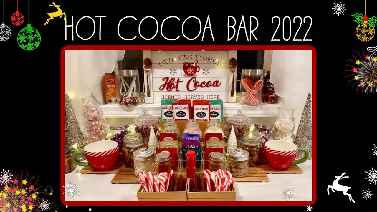 UPGRADED Hot Cocoa Bar 2022 / DIY Christmas Hot Chocolate Tea Station / Dollar Tree - Amazon Items