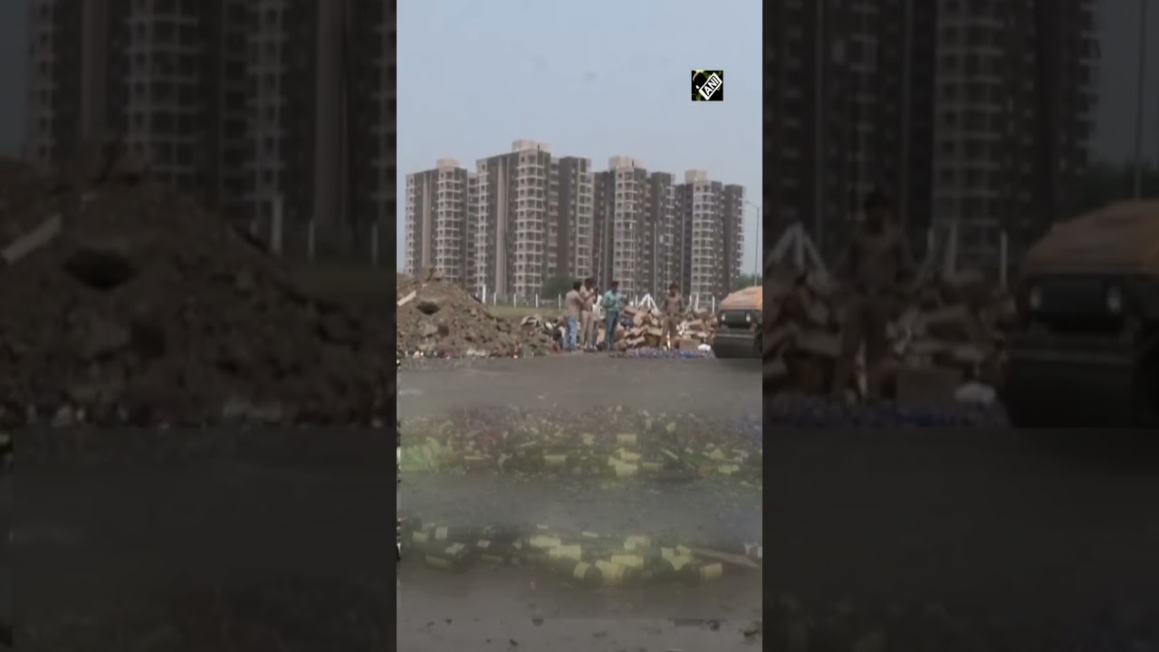 Gujarat: Police destroys illegal liquor worth 38 lakhs rupees in Surat