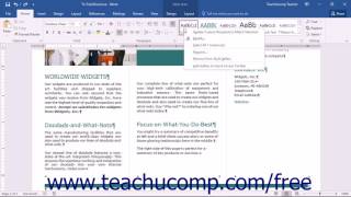 Word 2016 Tutorial Selecting All Instances of a Style in a Document Microsoft Training