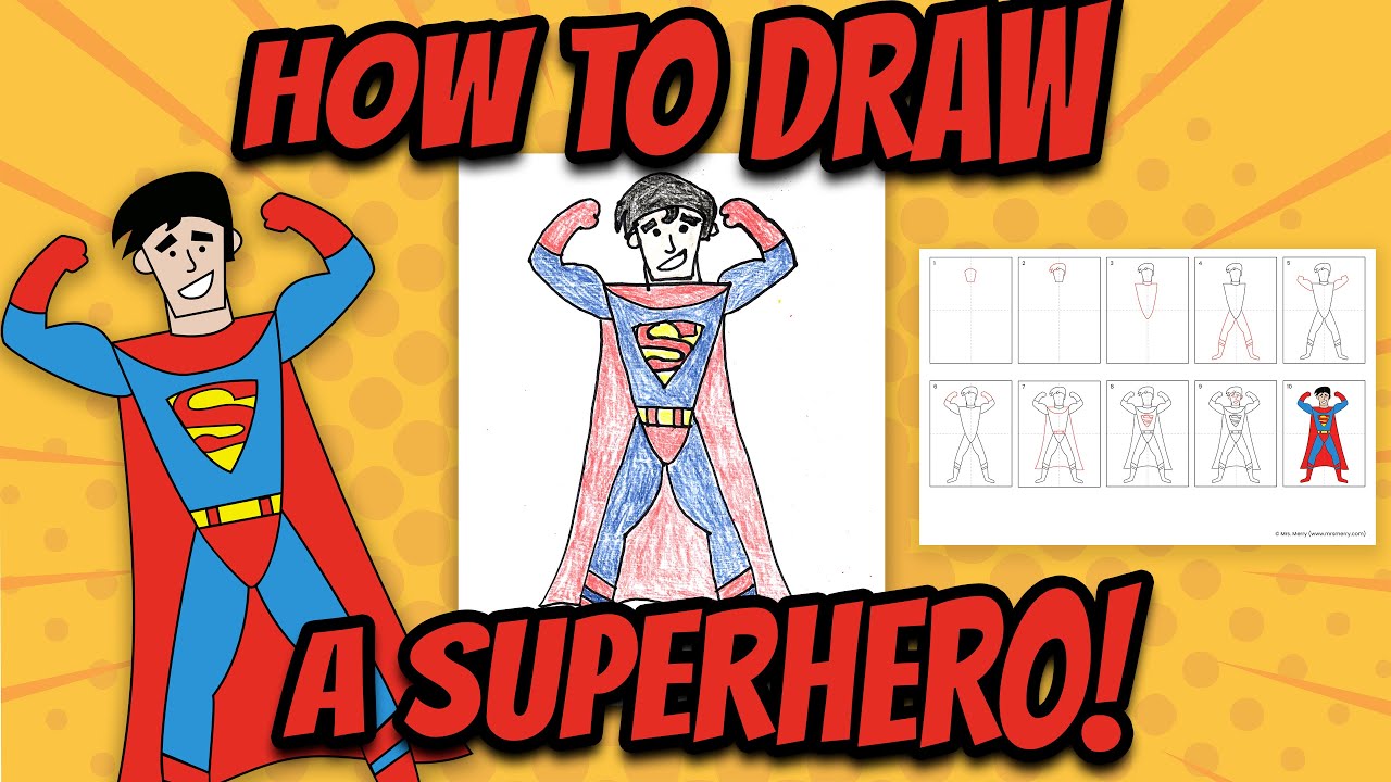 Superhero Drawing Tutorial in 2023  Drawing tutorial, Create your own  superhero, Superhero