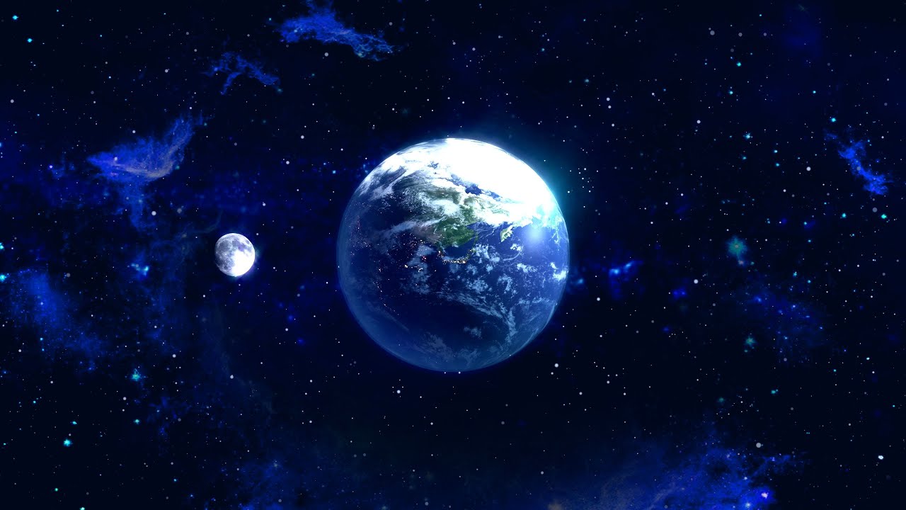 4K Space and Earth ✬ Earth and Stars Motion Background✬Sci-Fi Space Odyssey ✬#4KGalaxyLiveWallpaper