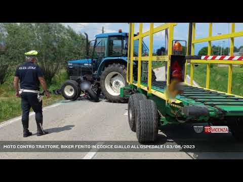 MOTO CONTRO TRATTORE, BIKER FERITO IN CODICE GIALLO ALL'OSPEDALE | 03/06/2023