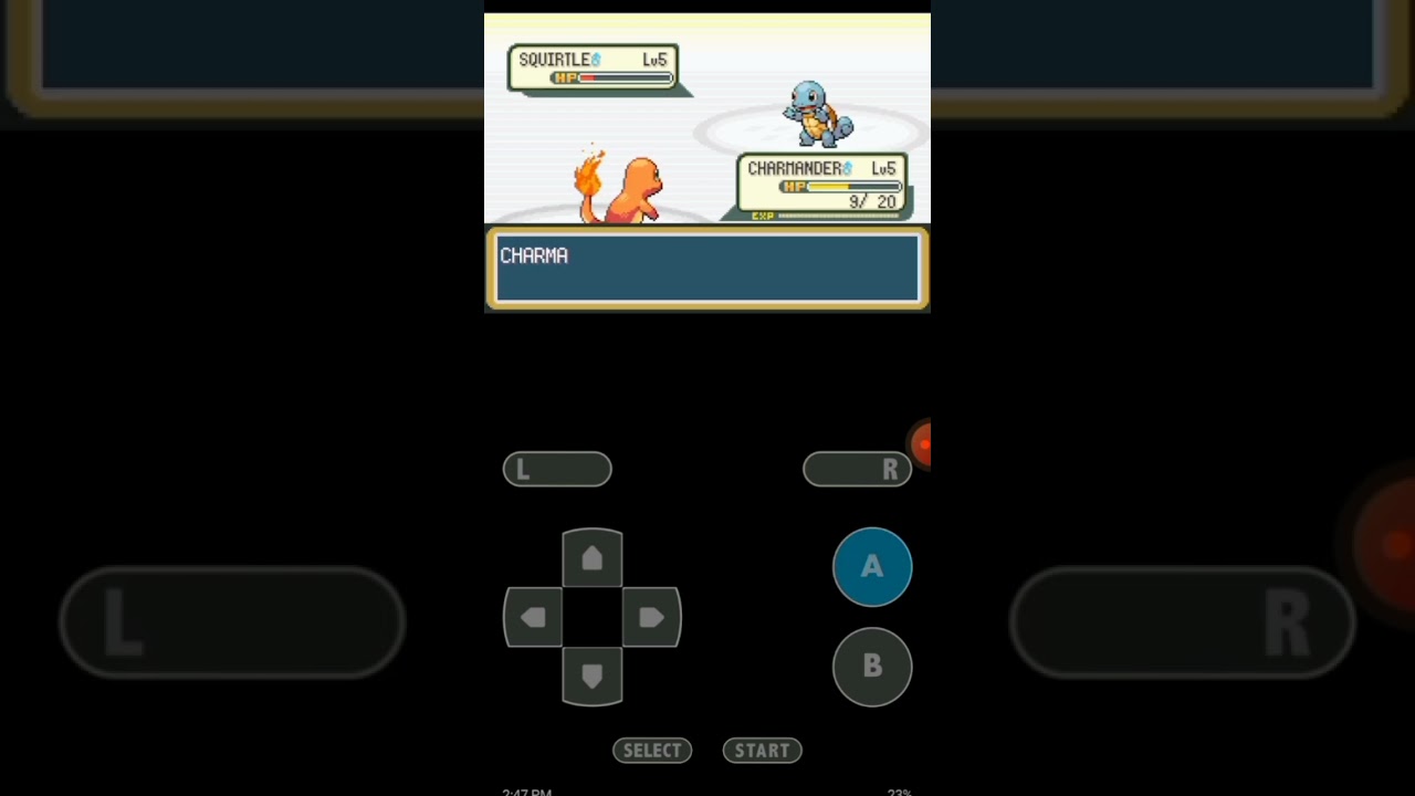Pokemon battle squartile and charmendar 