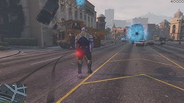GTA V Thanos script mod - Teleport a "car crash" - Space Stone - 4Fun