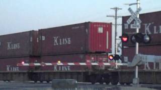 UP K-line train getting up to speed from a stop