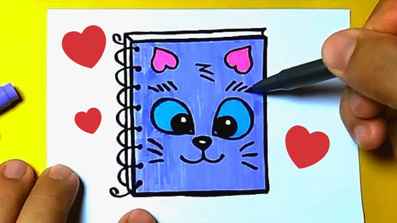 CADERNO FOFO Como desenhar notebook Kawaii ❤ Desenhos Kawaii - Desenhos  para Desenhar 