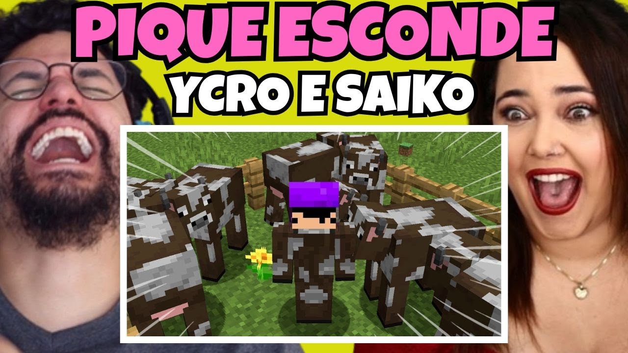 Tentando encontrar O SAIKO disfarçado de vários MOBS no MINECRAFT Ycro // REACT