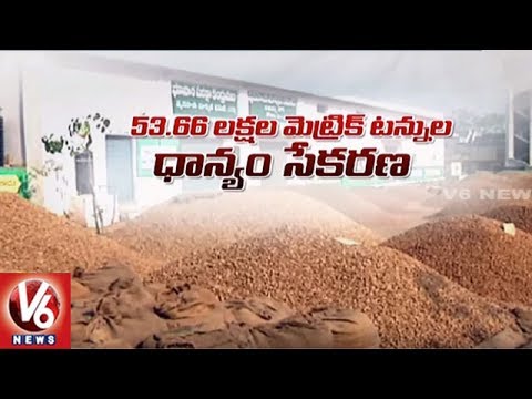 Record Paddy Procurement By Telangana Civil Supplies Department | V6 ...