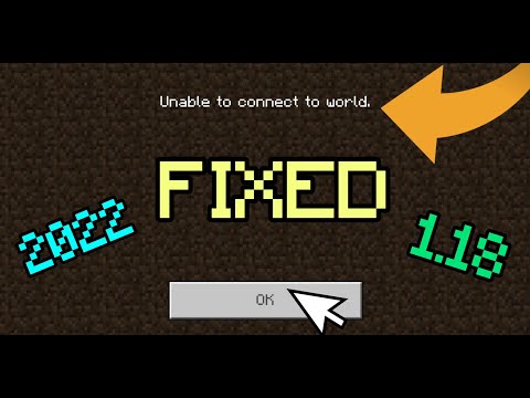 How to Fix The "Unable to connect to world" Error on Minecraft! *1.18* (2022 WORKING) [MCPE, Java]